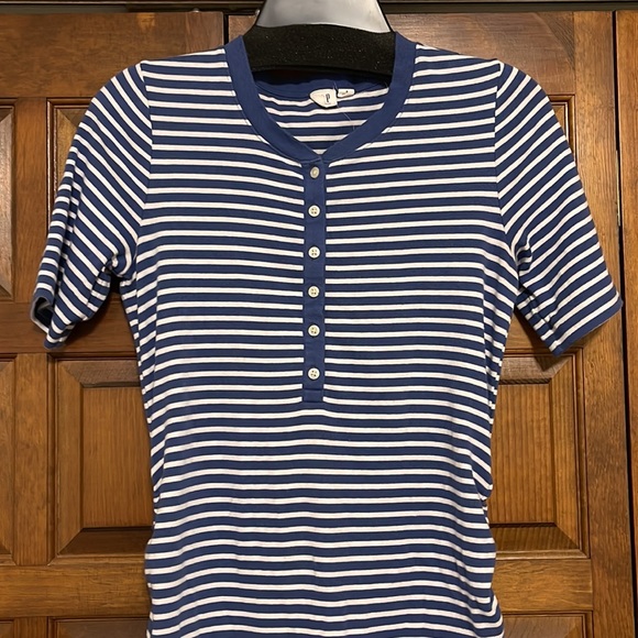 GAP Maternity Blue and white striped dress. Small - Picture 2 of 6